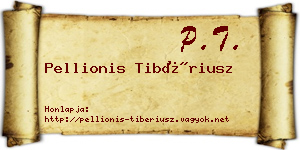 Pellionis Tibériusz névjegykártya